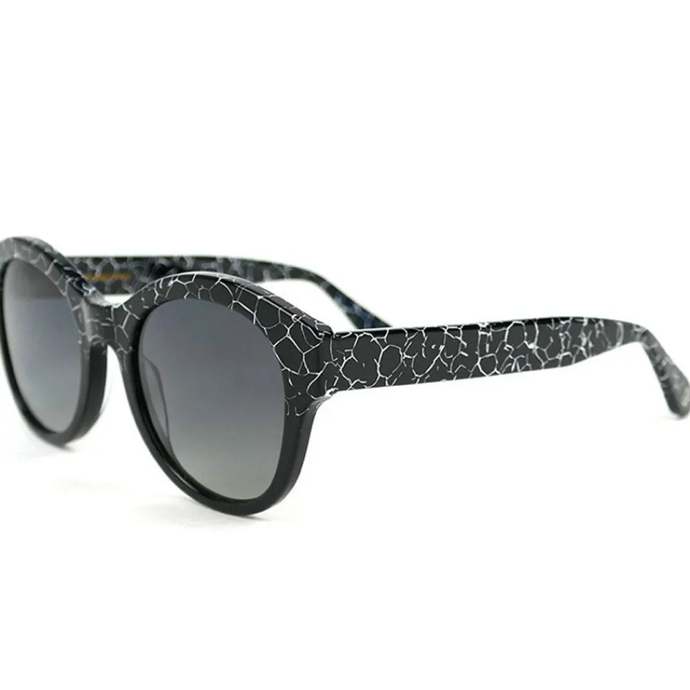 Sale Lunettes de soleil Sophia Shiny Black Gradient Grey Polarized Femme Lunettes Femme|Lunettes Polarisées