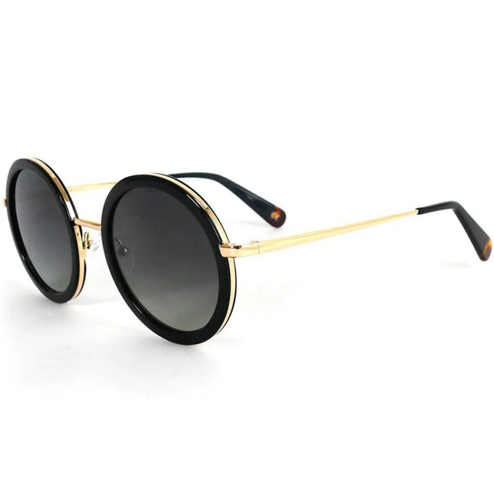 Discount Lunettes de soleil Monica Gold Grey Polarized Femme Lunettes Femme|Lunettes Polarisées