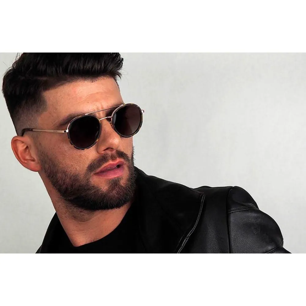 Lunettes Polarisées<Binocle Eyewear Lunettes de soleil Arizona Shiny Gold Tortoise Brown Polarized