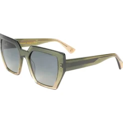 Online Lunettes de soleil Victoria Shiny Gradient Kaki Brown Gradient Grey Polarized Femme Lunettes Femme|Lunettes Polarisées