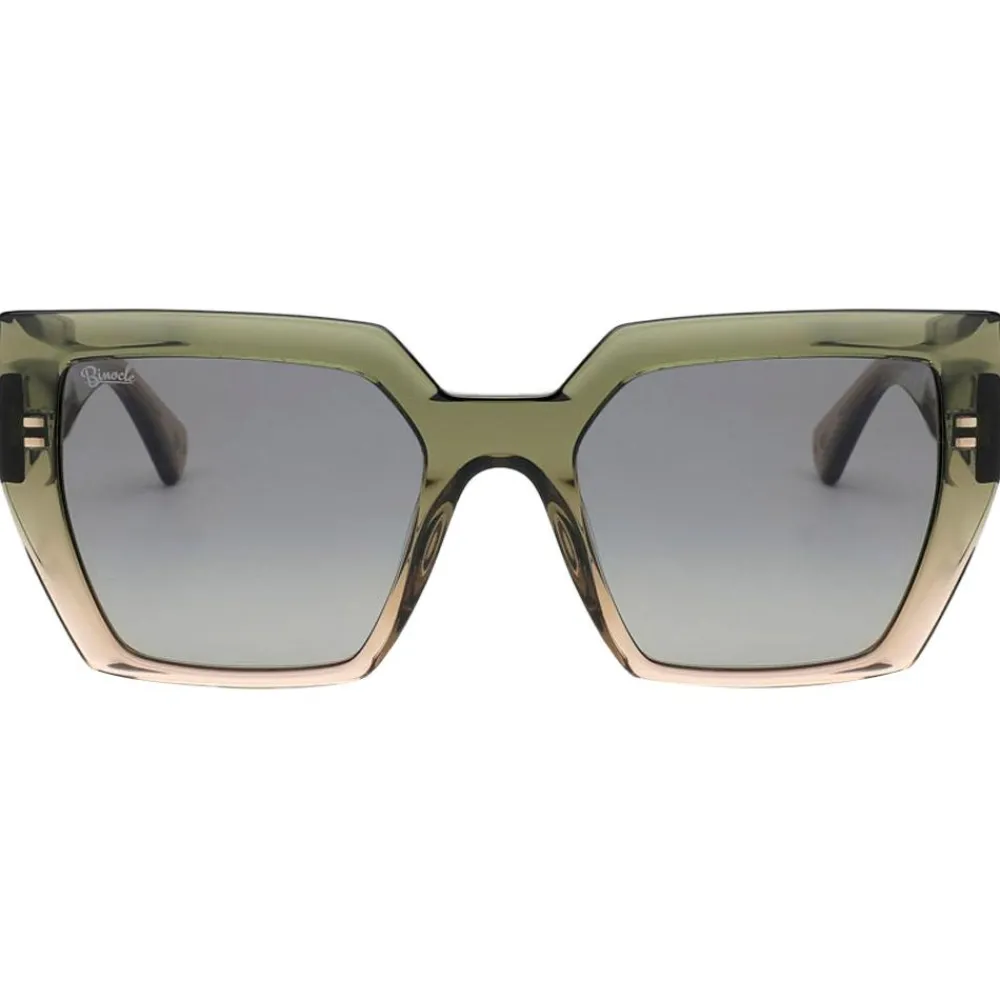 Online Lunettes de soleil Victoria Shiny Gradient Kaki Brown Gradient Grey Polarized Femme Lunettes Femme|Lunettes Polarisées