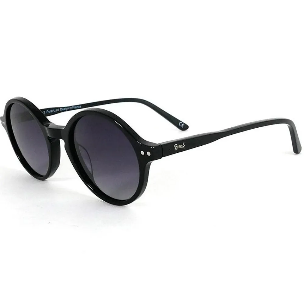 Discount Lunettes de soleil Sydney Shiny Black Gradient Grey Polarized Femme Lunettes Femme|Lunettes Polarisées