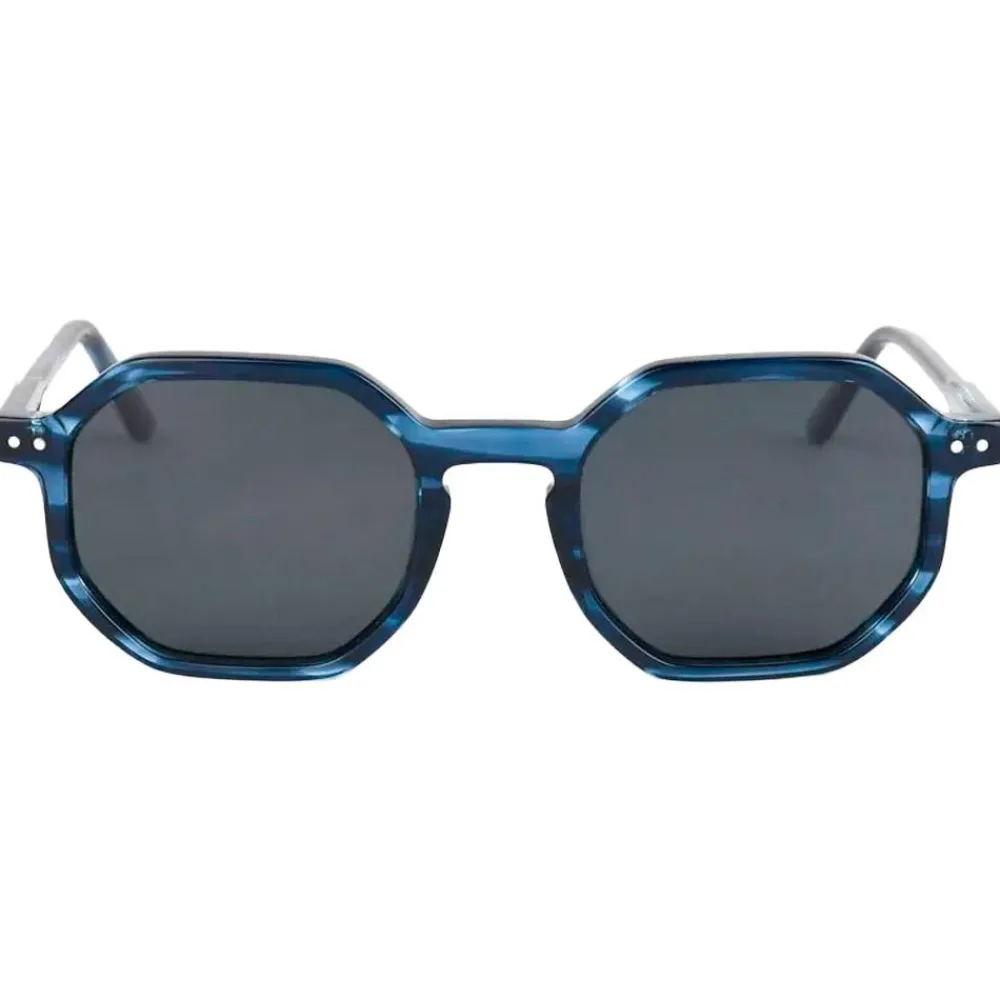 Hot Lunettes de soleil Bogota Shiny Blue Wood Grey Polarized Lunettes Polarisées