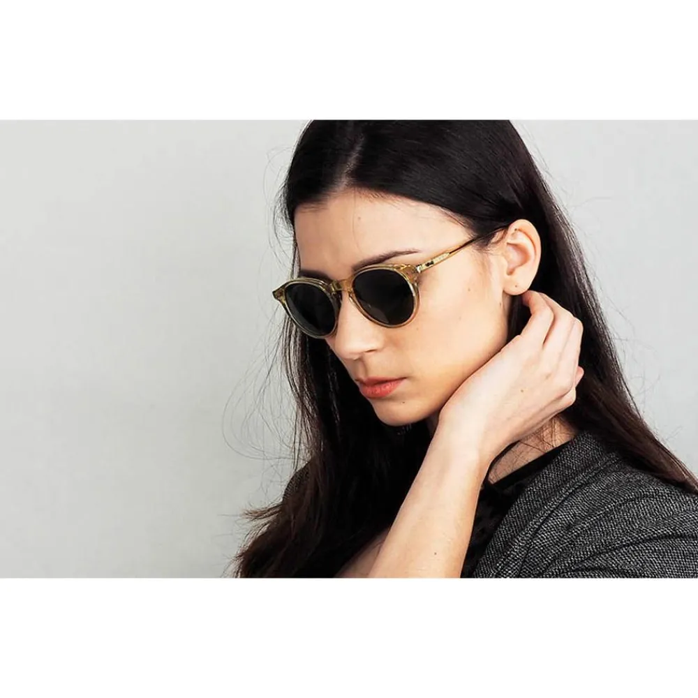Lunettes Femme|Lunettes Polarisées<Binocle Eyewear Lunettes de soleil California Champagne Green Polarized