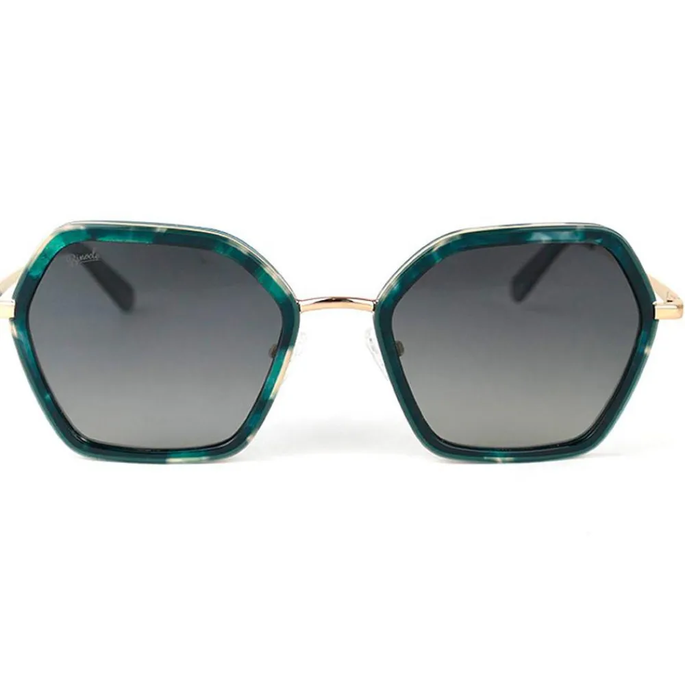 Hot Lunettes de soleil Agatha Shiny Gold Tortoise Emeraude Gradient Grey Polarized Femme Lunettes Femme|Lunettes Polarisées