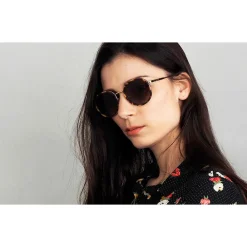 Lunettes Femme|Lunettes Polarisées<Binocle Eyewear Lunettes de soleil Coachella Gold Tortoise Brown Polarized