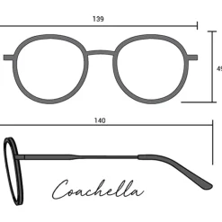 Lunettes Femme|Lunettes Polarisées<Binocle Eyewear Lunettes de soleil Coachella Gold Tortoise Brown Polarized