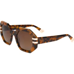 Lunettes Femme|Lunettes Polarisées<Binocle Eyewear Lunettes de soleil Claudia Shiny Cream Tortoise Gradient Brown Polarized