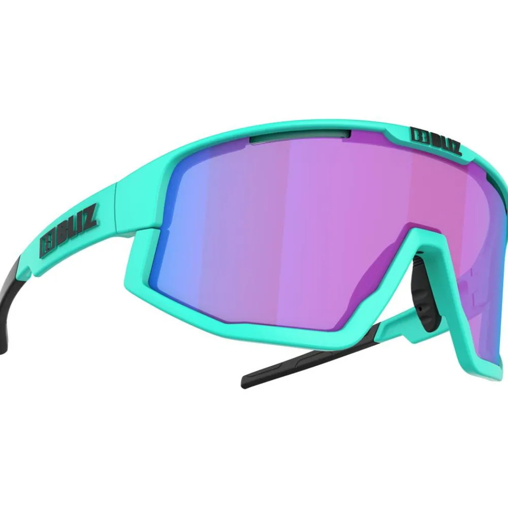 Lunettes, Visières|Lunettes Femme<Bliz Lunettes de soleil Fusion Nano Optics Nordic Light Matt Turquoise Begonia Violet Blue Mirror