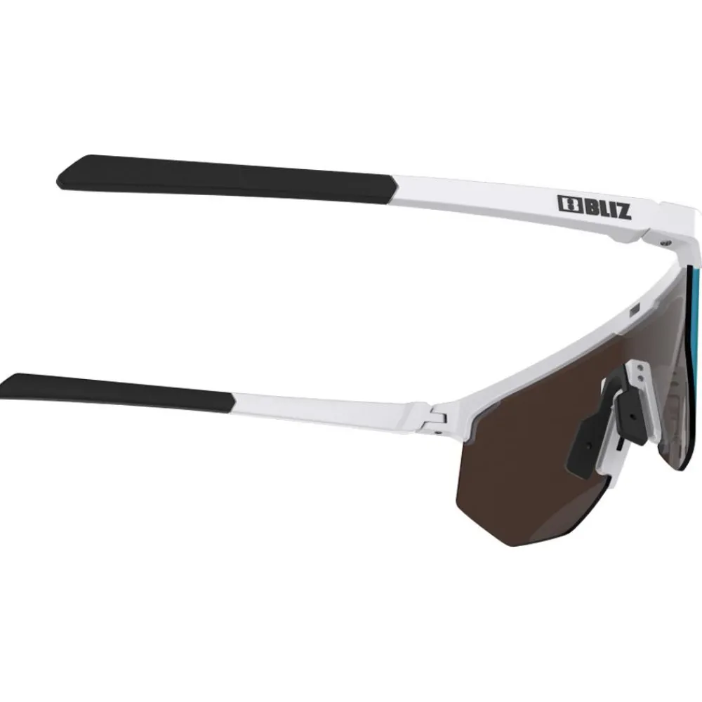 Lunettes de soleil Hero Small Matte White Brown Blue Mirror Femme Lunettes Trail|Lunettes Trail-Running