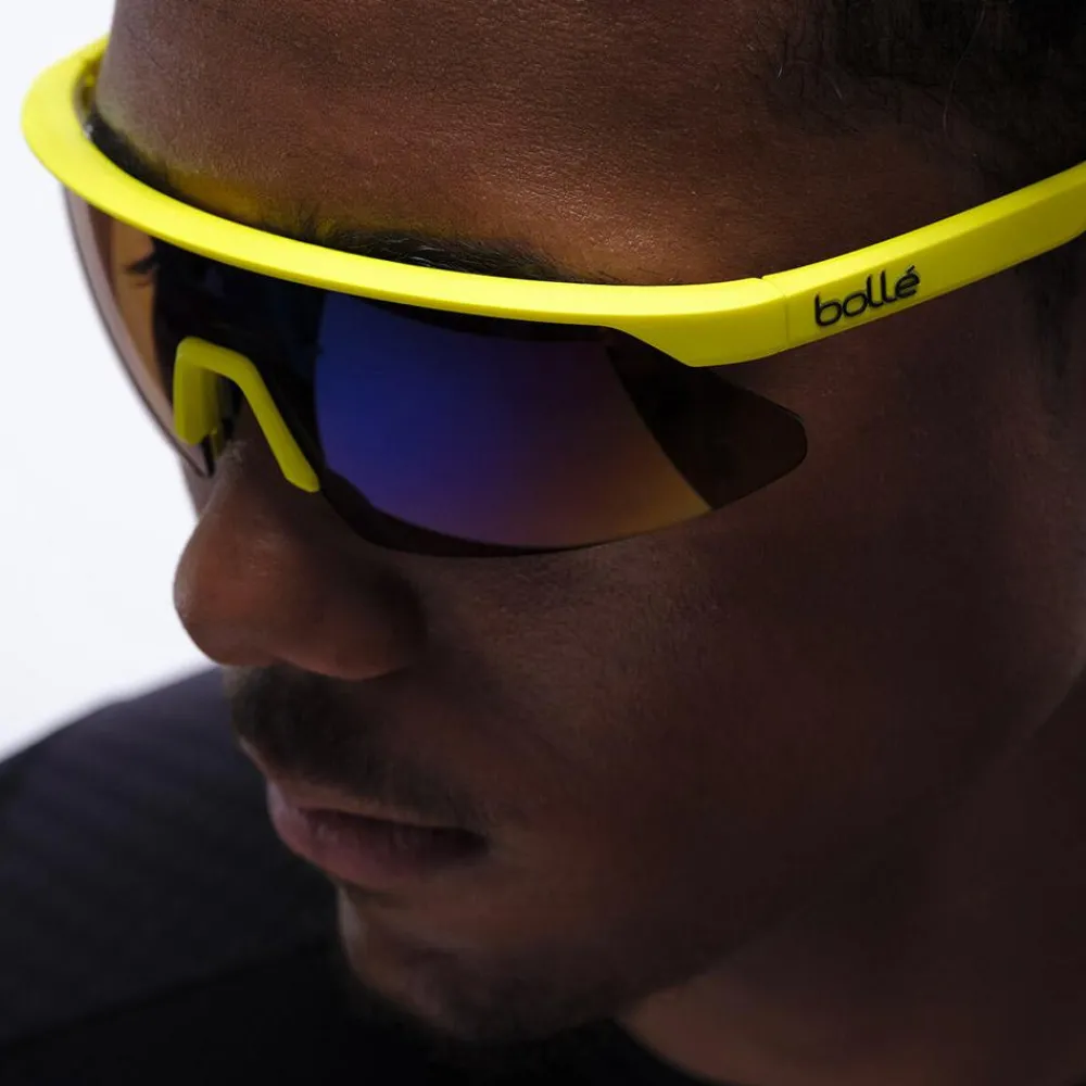 Lunettes Trail|Lunettes Trail-Running<Bollé Lunettes de soleil Micro Edge Acid Yellow Matte Brown Blue