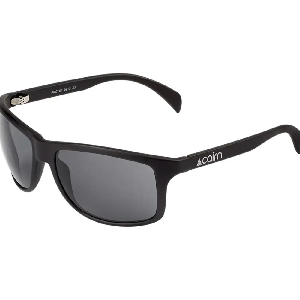 Lunettes Femme|Lunettes Polarisées<Cairn Lunettes de soleil Takao Mat Black Silver Polarized