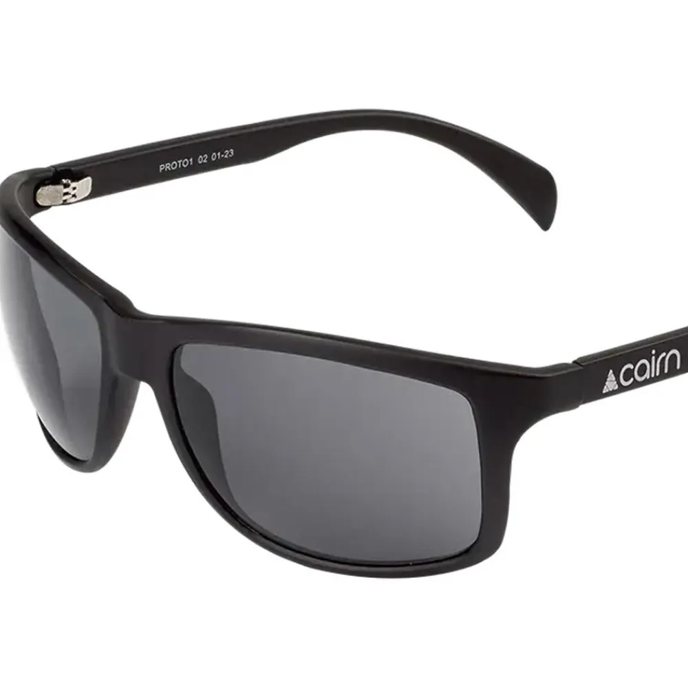 Lunettes Femme|Lunettes Polarisées<Cairn Lunettes de soleil Takao Mat Black Silver Polarized