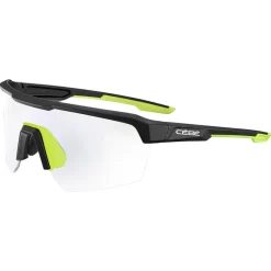 Lunettes Femme|Lunettes Homme<Cebe Lunettes de soleil Asphalt Lite Black Lime Matte Zone Vario Grey Cat.0-3 Blue
