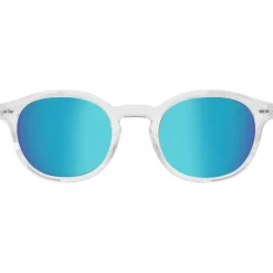 Best Lunettes de soleil Sidewalk Shiny Transparent Blue Mirror Femme Lunettes Femme