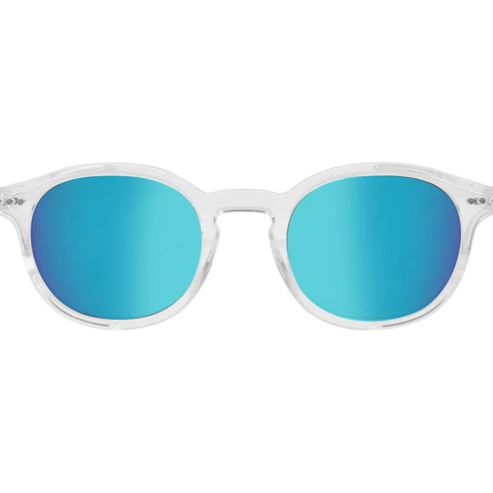 Best Lunettes de soleil Sidewalk Shiny Transparent Blue Mirror Femme Lunettes Femme