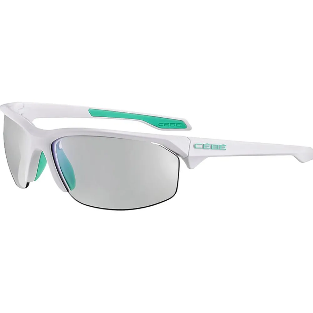 Lunettes Femme|Lunettes Homme<Cebe Lunettes de soleil Wild 2.0 Photo Matt White Mint Zone Vario Grey Cat.0-3 Blue + Zone Clear Cat.0