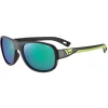 Clearance Lunettes de soleil Zac Matt Black Lime Zone Blue Light Grey Cat.3 Green Enfant Lunettes Enfant