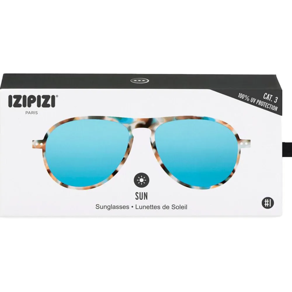 Lunettes Femme<Izipizi Lunettes de soleil Sun #I Blue Tortoise Soft Blue Mirror