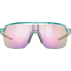 Lunettes, Visières|Lunettes Trail<Julbo Lunettes de soleil Frequency Translucide Brillant Vert Clair Rose Spectron 3