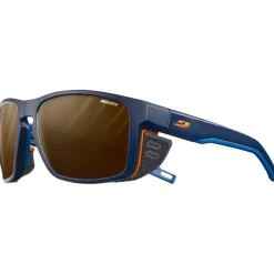 New Lunettes de soleil Shield Bleu Mat Cameleon Homme Lunettes Homme|Lunettes Polarisées