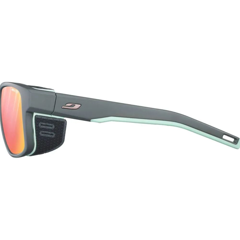 Lunettes Femme|Lunettes Homme<Julbo Lunettes de soleil Shield M Mat Gris Foncé Pastel Vert Reactiv Glare Control 1-3