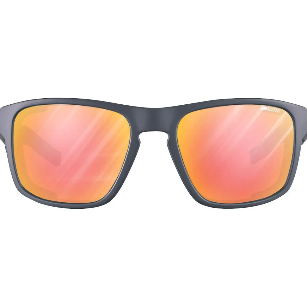 Lunettes Femme|Lunettes Homme<Julbo Lunettes de soleil Shield M Mat Gris Foncé Pastel Vert Reactiv Glare Control 1-3