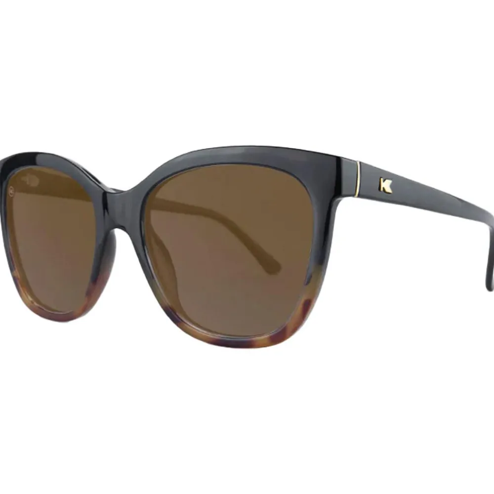 Lunettes Femme|Lunettes Polarisées<Knockaround Lunettes de soleil Deja Views Glossy Black & Blonde Tortoise Shell Fade