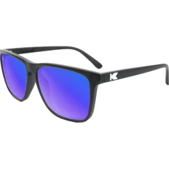 Lunettes Femme|Lunettes Polarisées<Knockaround Lunettes de soleil Fast Lanes Matte Black Moonshine