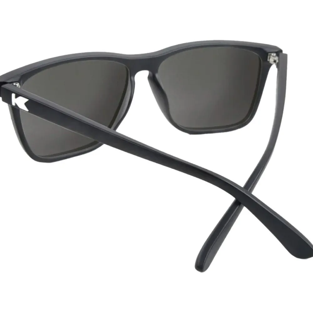 Lunettes Femme|Lunettes Polarisées<Knockaround Lunettes de soleil Fast Lanes Matte Black Moonshine