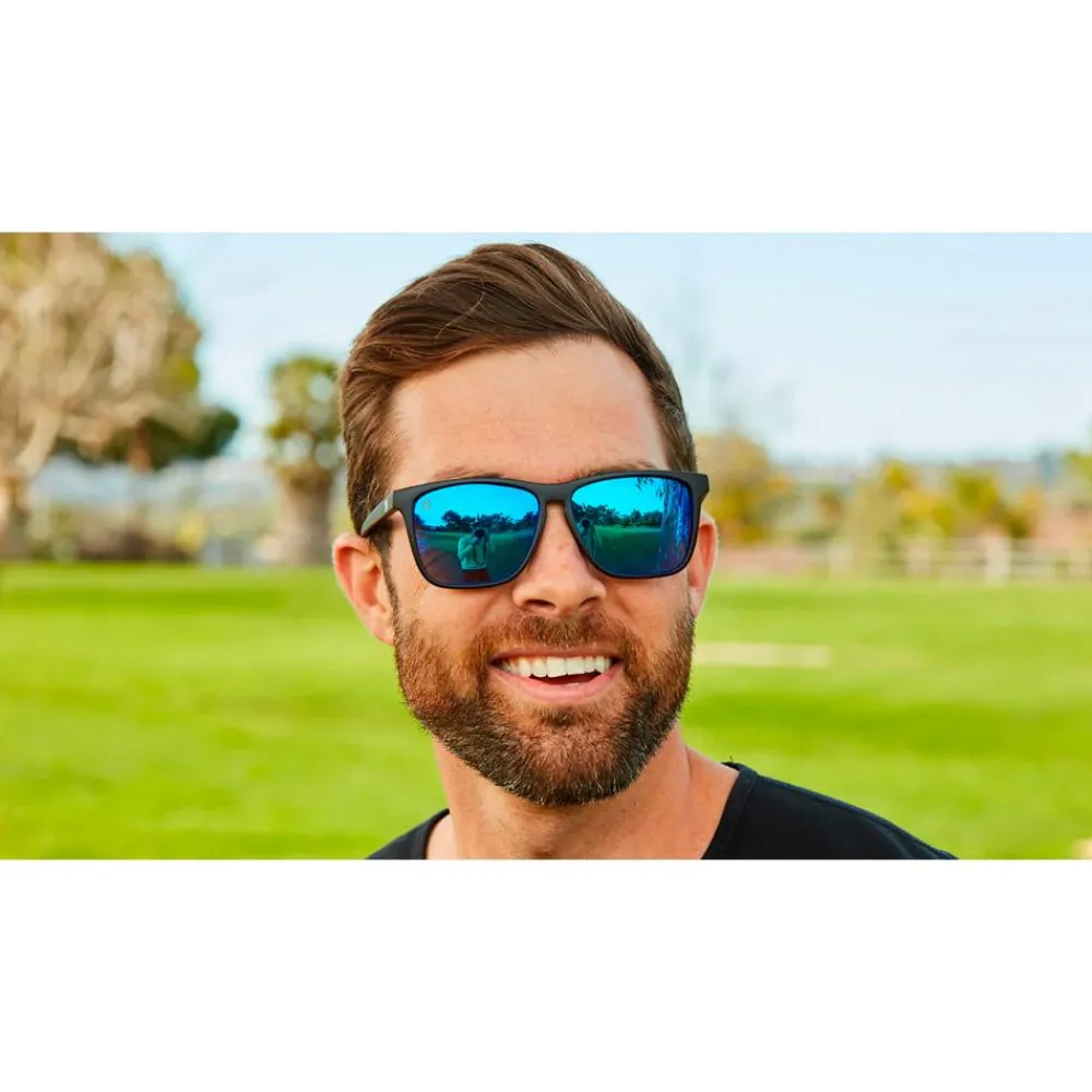 Lunettes Femme|Lunettes Polarisées<Knockaround Lunettes de soleil Fast Lanes Matte Black Moonshine