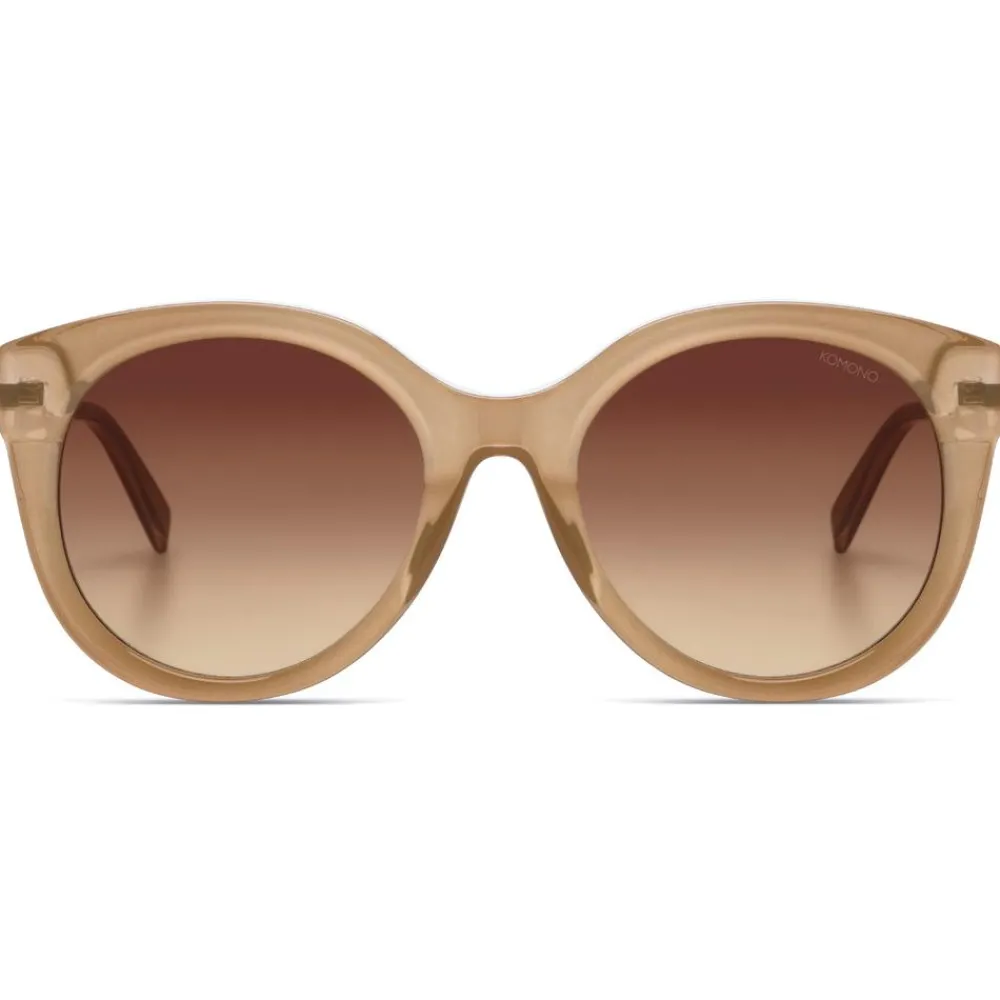 Lunettes Femme<Komono Lunettes de soleil Ellis Metal Sahara White Gold