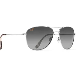 New Lunettes de soleil Cliff House Matte Silver Gris Neutre Evolution Maui Gradient Femme Lunettes Femme|Lunettes Polarisées