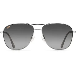 New Lunettes de soleil Cliff House Matte Silver Gris Neutre Evolution Maui Gradient Femme Lunettes Femme|Lunettes Polarisées