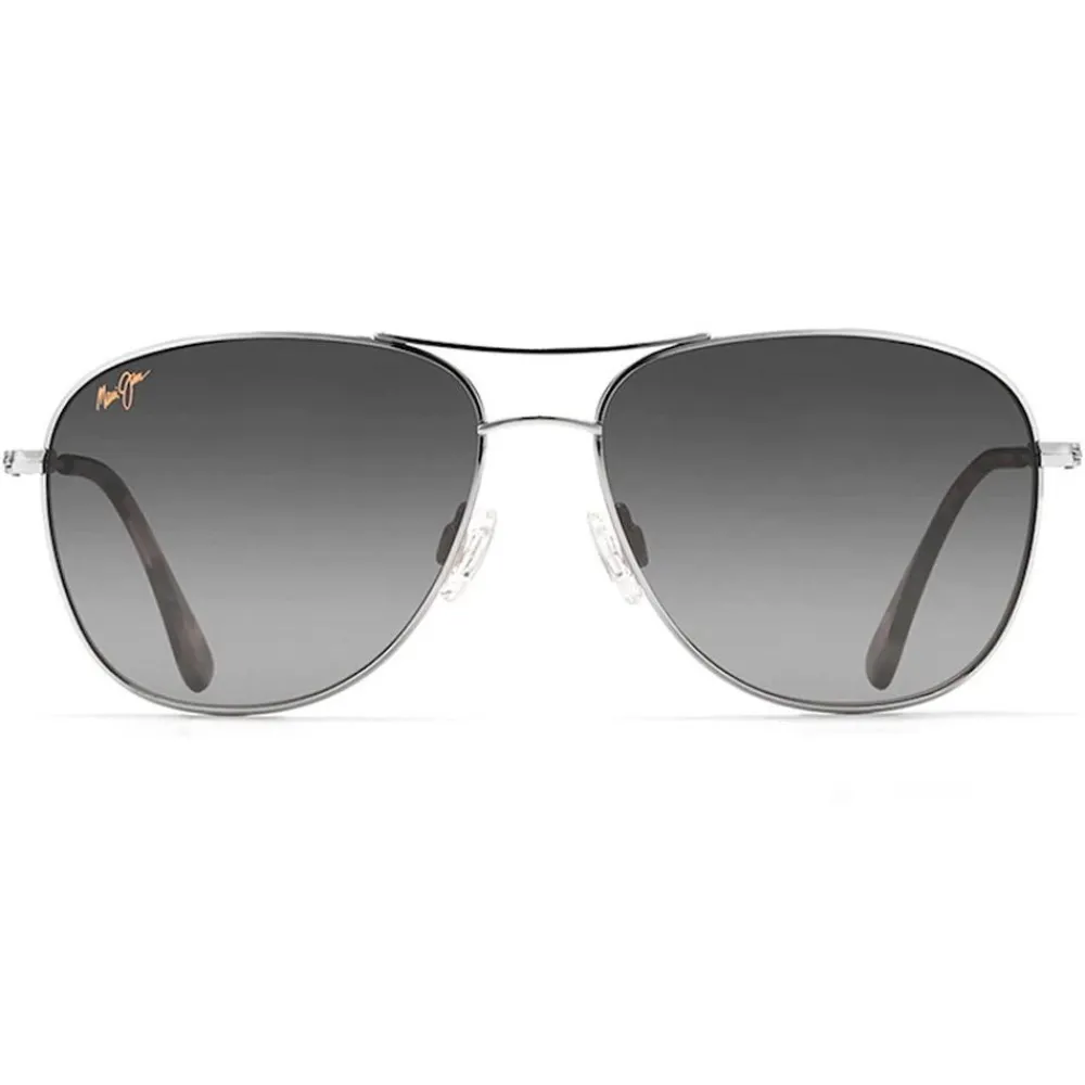 New Lunettes de soleil Cliff House Matte Silver Gris Neutre Evolution Maui Gradient Femme Lunettes Femme|Lunettes Polarisées