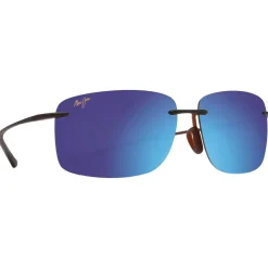 Lunettes Femme|Lunettes Polarisées<Maui Jim Lunettes de soleil Hema Mat Dark Brown Blue Hawaii Maui Pure Lt
