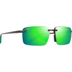 Lunettes Polarisées|Lunettes Femme<Maui Jim Lunettes de soleil Laulima Asian Fit Marron Transparent Brillant MauiGreen MauiPure