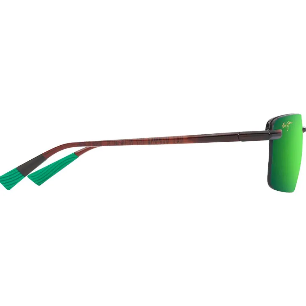 Lunettes Polarisées|Lunettes Femme<Maui Jim Lunettes de soleil Laulima Asian Fit Marron Transparent Brillant MauiGreen MauiPure