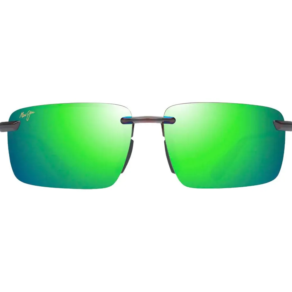 Lunettes Polarisées|Lunettes Femme<Maui Jim Lunettes de soleil Laulima Asian Fit Marron Transparent Brillant MauiGreen MauiPure