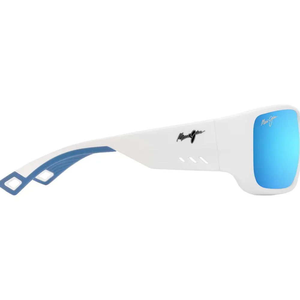 Lunettes Femme|Lunettes Polarisées<Maui Jim Lunettes de soleil Keha Blanc Mat Bleu Hawaï Minéral SuperThin