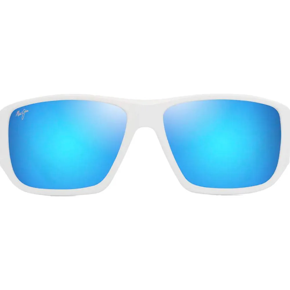 Lunettes Femme|Lunettes Polarisées<Maui Jim Lunettes de soleil Keha Blanc Mat Bleu Hawaï Minéral SuperThin