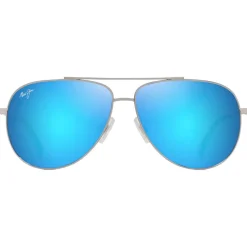 Lunettes Femme|Lunettes Polarisées<Maui Jim Lunettes de soleil Hauoli Argent Brillant Bleus Verts Bleu Hawaï MauiPure