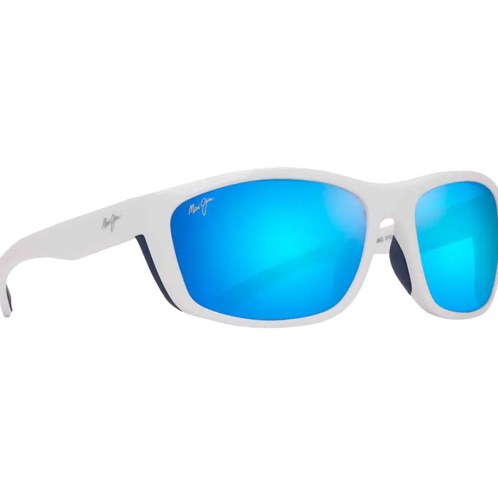 Lunettes Polarisées|Lunettes Femme<Maui Jim Lunettes de soleil Nuu Landing Blanc Blue Hawaii Mineral Superthin