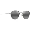 Lunettes Femme|Lunettes Polarisées<Maui Jim Lunettes de soleil Island Eyes Titane Gris Neutre MauiBrilliant