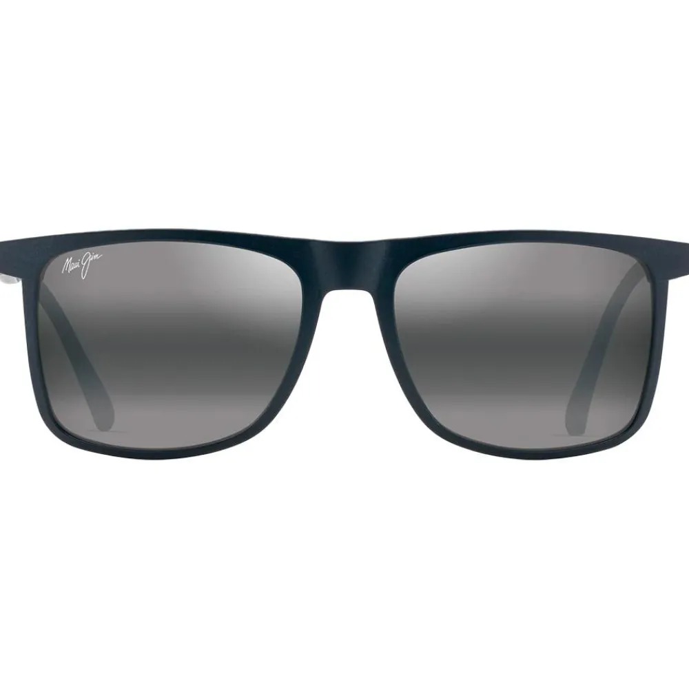 Lunettes Polarisées<Maui Jim Lunettes de soleil Makamae Bleu Mat Neutral Grey Minéral Superthin