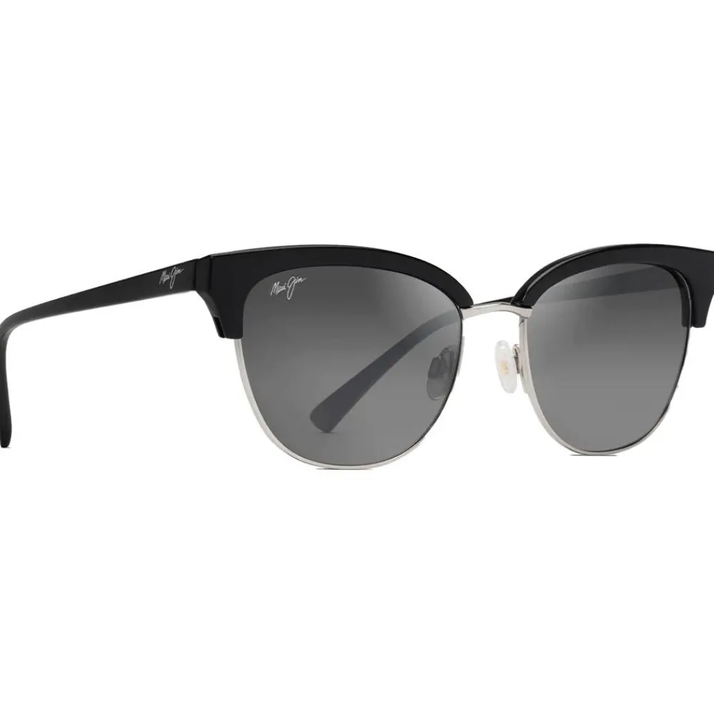 Lunettes Femme|Lunettes Polarisées<Maui Jim Lunettes de soleil Lokelani Noir Argent Gris Neutre MauiBrilliant