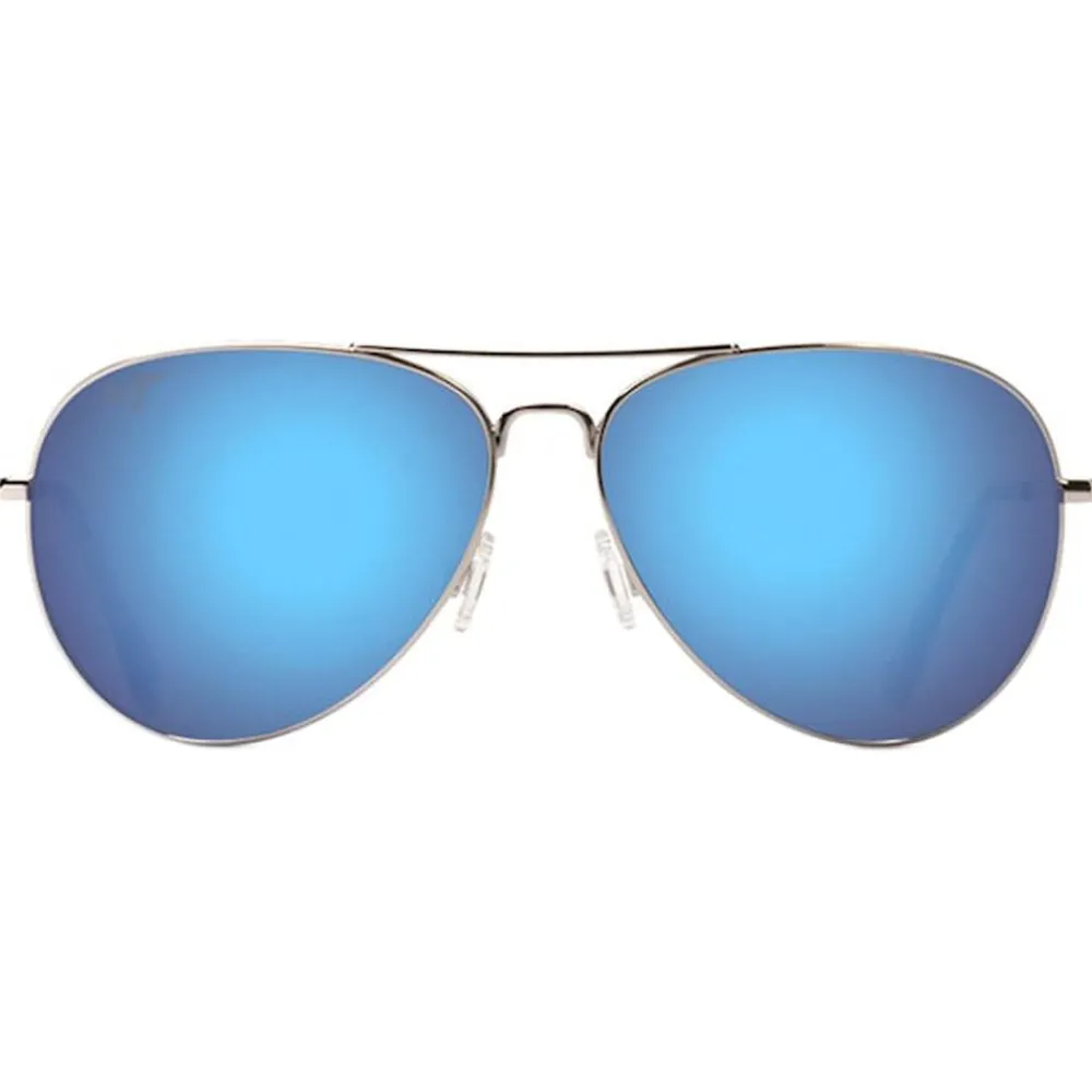 New Lunettes de soleil Mavericks Silver Bleu Hawaï MauiPure Femme Lunettes Polarisées|Lunettes Femme