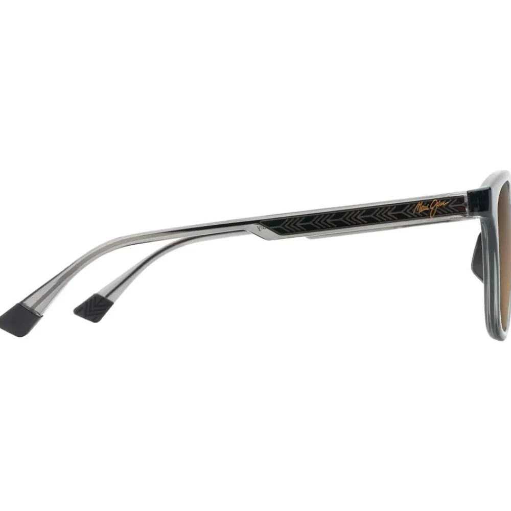 Lunettes Femme|Lunettes Polarisées<Maui Jim Lunettes de soleil Ku'ikahi Asian Fit Gris Foncé Transparent Brillant Bronze Hcl Minéral Superthin