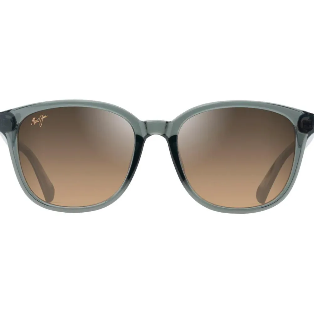 Lunettes Femme|Lunettes Polarisées<Maui Jim Lunettes de soleil Ku'ikahi Asian Fit Gris Foncé Transparent Brillant Bronze Hcl Minéral Superthin