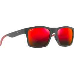 Lunettes Femme|Lunettes Polarisées<Maui Jim Lunettes de soleil The Flats Gris Foncé Rouge Hawaii Lava Mineral Superthin
